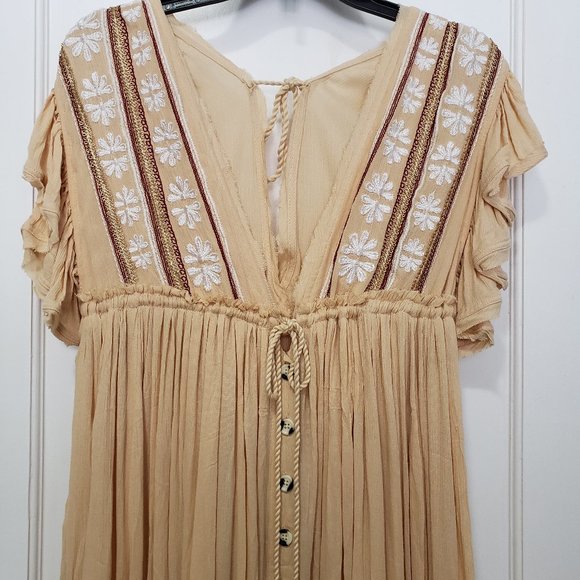 NWT Free People GARBANZO BEAN COMBO Dress, Size S. - Picture 3 of 8